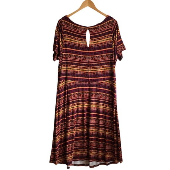 Michel Studio Midi Dress 1X Geometric Fall - Picture 4 of 9